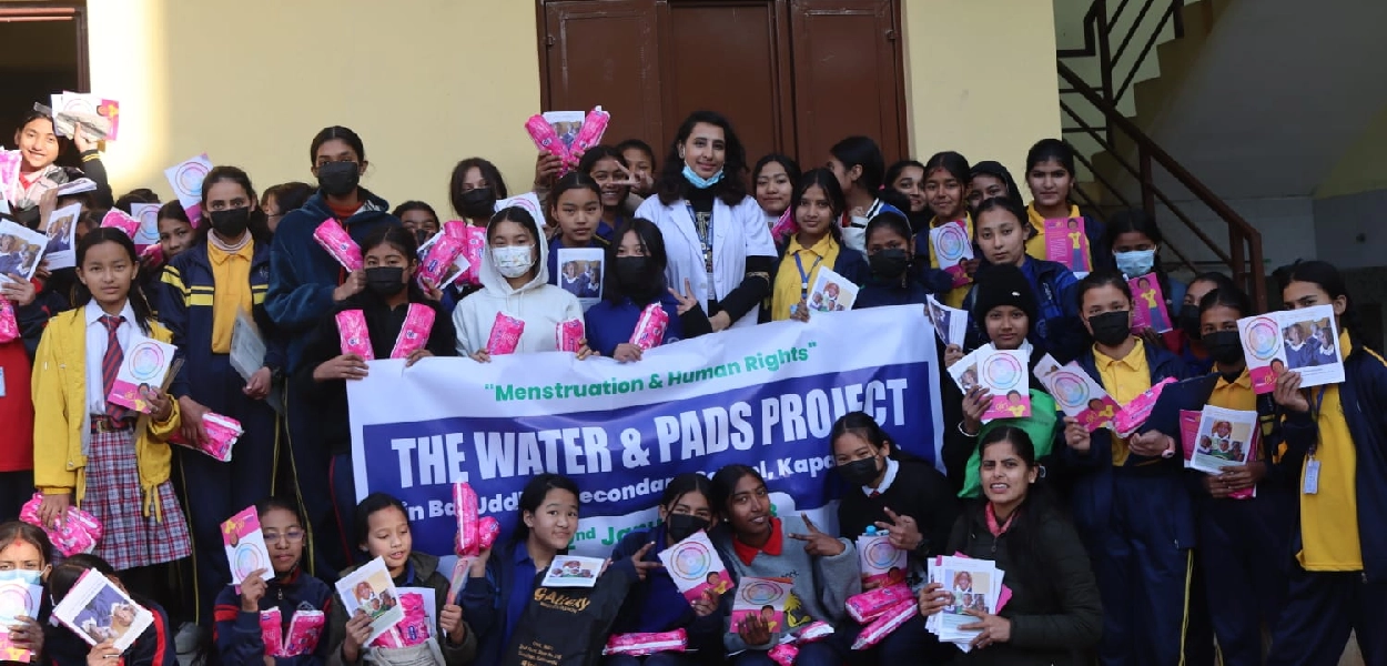 Water and Pads for School Girls